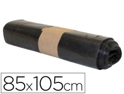 Rollo 10 bolsas basura negras 120µ 80x105cm. 100l.